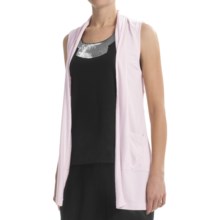 Joan Vass Long Vest with Pockets (For Women) in Pink - Closeouts