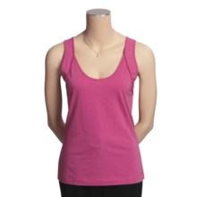 Joan Vass Scoop Neck Seam Tank Top (For Women) in Hot Pink - Closeouts