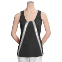 Joan Vass Sequin-Trimmed Tank Top (For Women) in Black - Closeouts