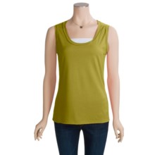 Joan Vass Shell Shirt - Sleeveless (For Women) in Lichen Green - Closeouts