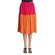 Joan Vass Short Ruffle Skirt (For Women) in Tangerine - Closeouts