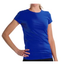 Joan Vass Studio Molly Crew Shirt - Cotton Jersey, Short Sleeve (For Women) in Blue - Closeouts