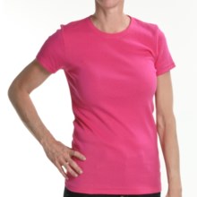 Joan Vass Studio Shirt - Ribbed Cotton, Short Sleeve (For Women) in Grand Prix - Closeouts
