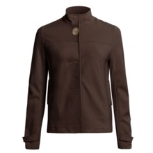 Joan Vass Swing Knit Jacket (For Women) in Cocoa - Closeouts