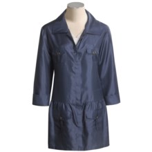 Joan Vass Taffetta Jacket - Drop Waist (For Women) in Ink - Closeouts