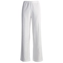 Joan Vass Tropical Jersey Pants - Wide Leg (For Women) in White - Closeouts