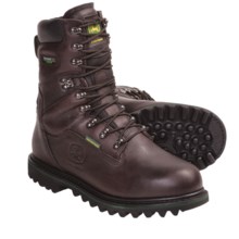John Deere 9" Lace-Up Work Boots - Waterproof, Insulated (For Men) in Black Raspberry - Closeouts