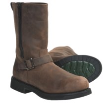 John Deere Footwear 11” Wellington Boots - Crazy Horse Leather, Steel Toe (For Men) in Brown Stone - Closeouts