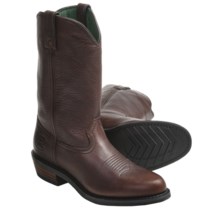 John Deere Footwear 12” Wellington Work Boots - Slip-Ons, Oiled Leather (For Men) in Black Raspberry - Closeouts