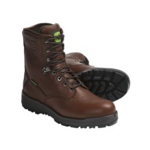 John Deere Footwear 8” Work Boots - Oiled Leather, Wedge Sole (For Men) in Dark Brown - Closeouts
