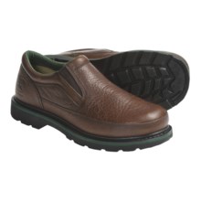 John Deere Footwear Twin Gore Work Shoes - Oiled Leather, Slip-Ons (For Men) in Dark Brown - Closeouts