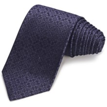 John Varvatos Collection Ramage Medallion Narrow Tie - 5-Fold (For Men) in Dark Plum - Closeouts