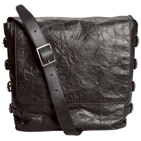 49%OFF 機内持ち込み手荷物 ジョンバルベイトスリチャーズレザーメッセンジャーバッグ John Varvatos Richards Leather Messenger Bag