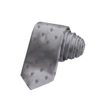 John Varvatos Star USA Fleur-de-Lis Skinny Tie - Silk (For Men) in Grey - Closeouts
