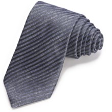 John Varvatos Star USA Narrow Striated Pinstripe Tie (For Men) in Charcoal - Closeouts