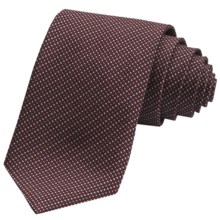 John Varvatos Star USA Narrow Tie - Silk (For Men) in Brown/White - Closeouts