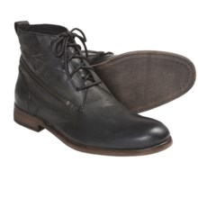 John Varvatos Star USA NYC Zip Wrap Boots - Suede (For Men) in Coal - Closeouts