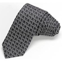 John Varvatos Star USA Skinny Diamante Pattern Neat Tie (For Men) in Black - Closeouts