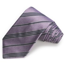 John Varvatos Star USA Spring Melange Stripe Narrow Tie (For Men) in Lilac - Closeouts