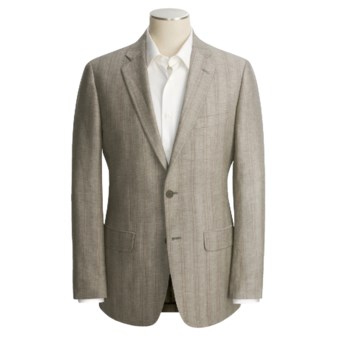 John Varvatos Star USA Stripe Sport Coat - Linen-Wool (For Men) in Light Grey