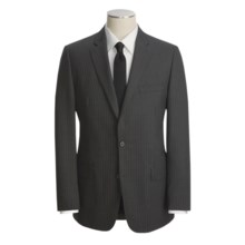 John Varvatos Star USA Tic Weave Suit - Beaded Stripe (For Men) in Charcoal - Closeouts