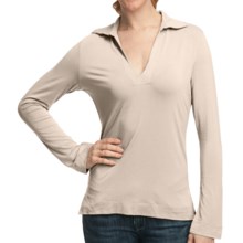 Johnny Collar Knit Shirt - Long Sleeve (For Women) in Cream - 2nds