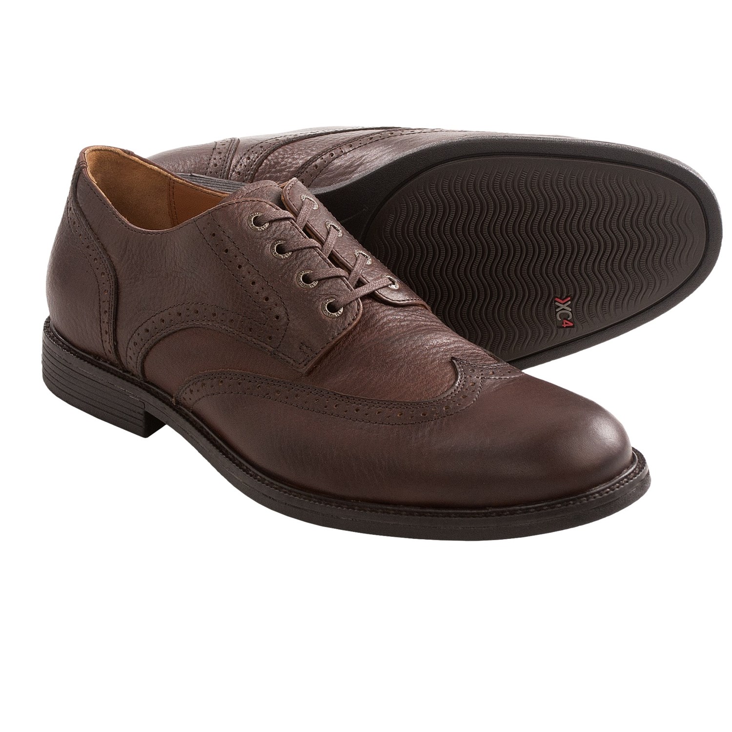 johnston-and-murphy-cardell-wingtip-shoes-leather-for-men-in-mahogany ...