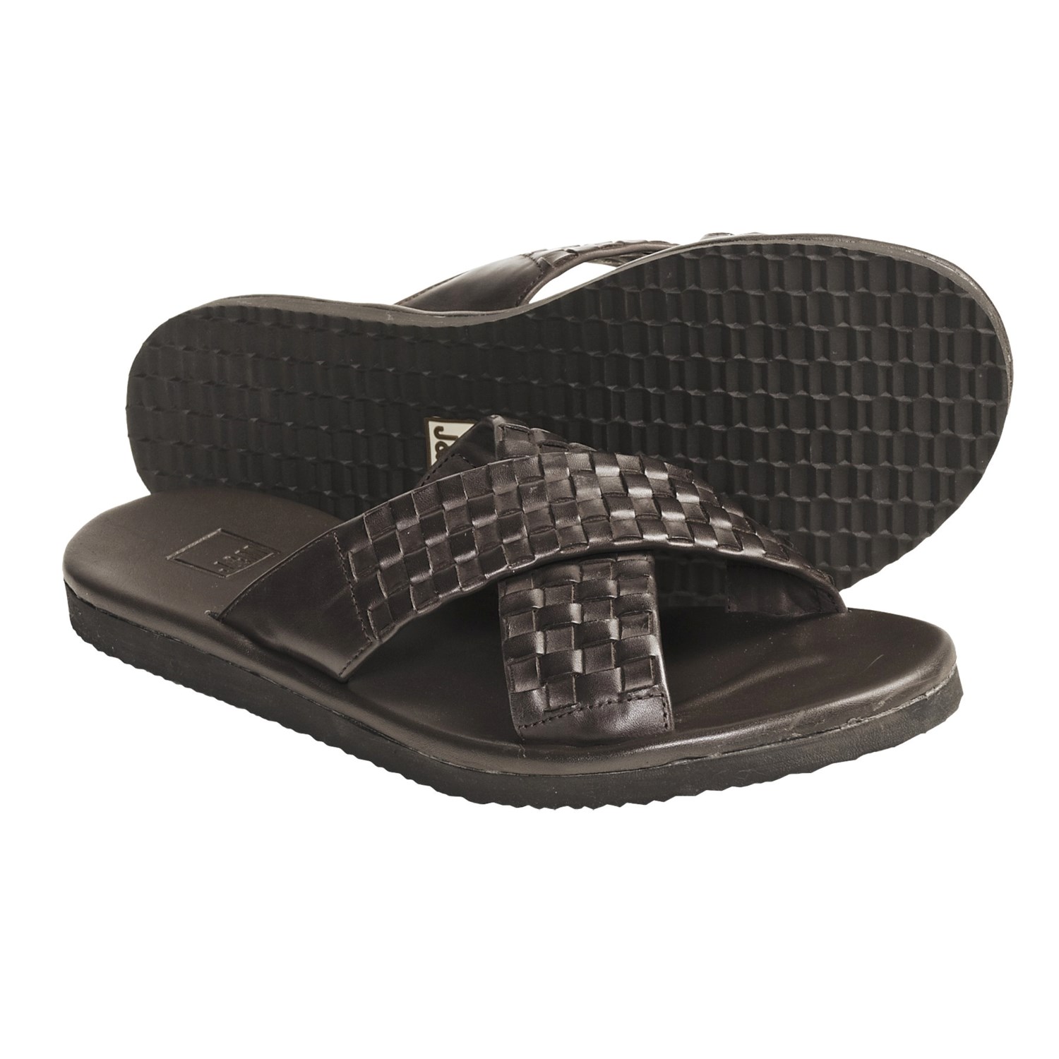 ... Murphy Dealey Woven Cross Strap Sandals - Leather (For Men) - Save 35%