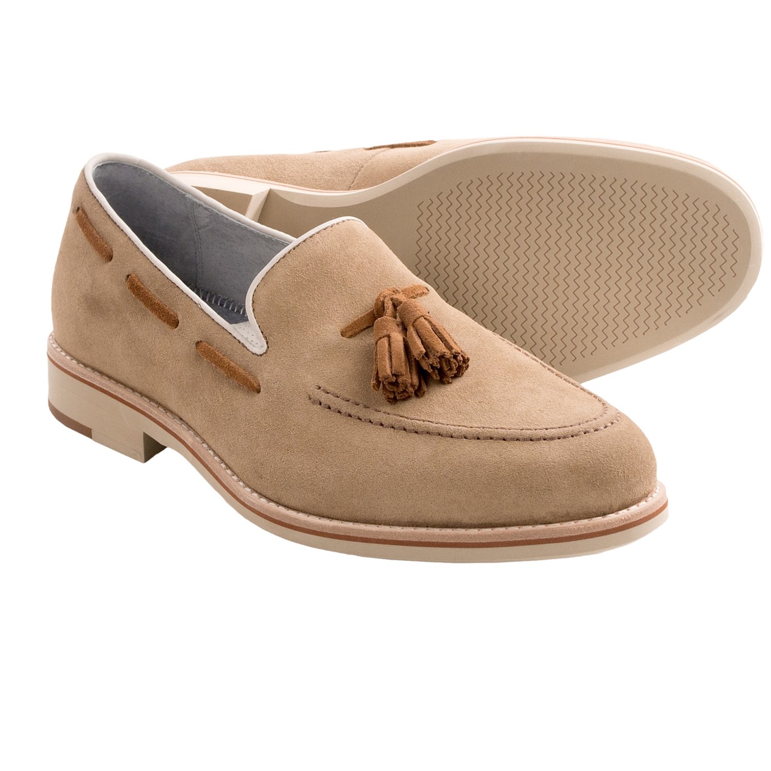 johnston-and-murphy-ellington-moc-toe-tassel-shoes-for-men-in-beige~p ...