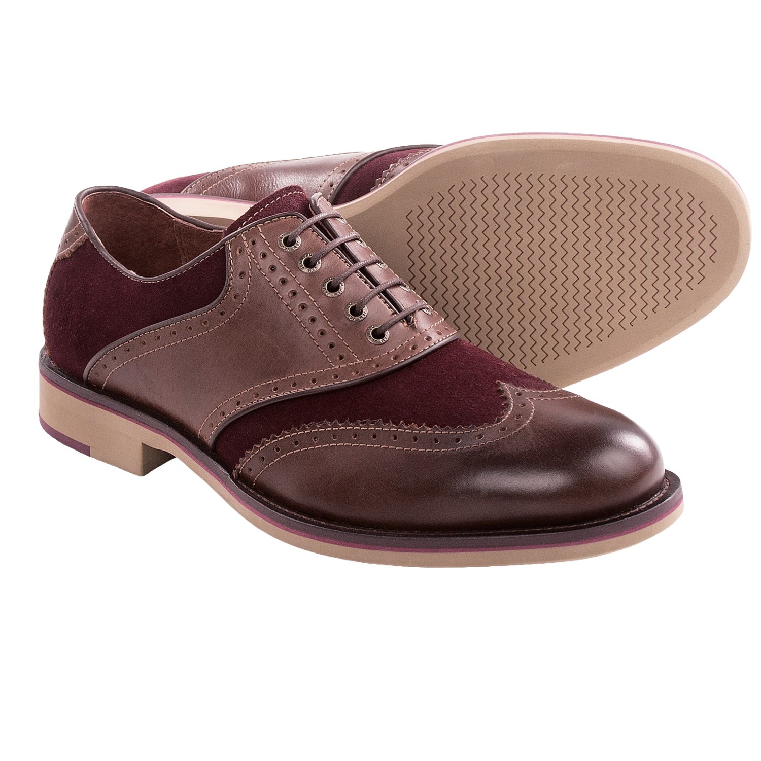 johnston-and-murphy-ellington-oxford-shoes-leather-suede-wingtips-for ...