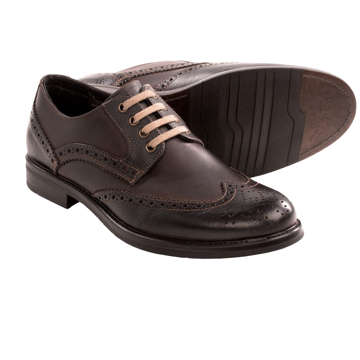 johnston-and-murphy-fairbanks-wingtip-shoes-for-men-in-dark-brown~p ...