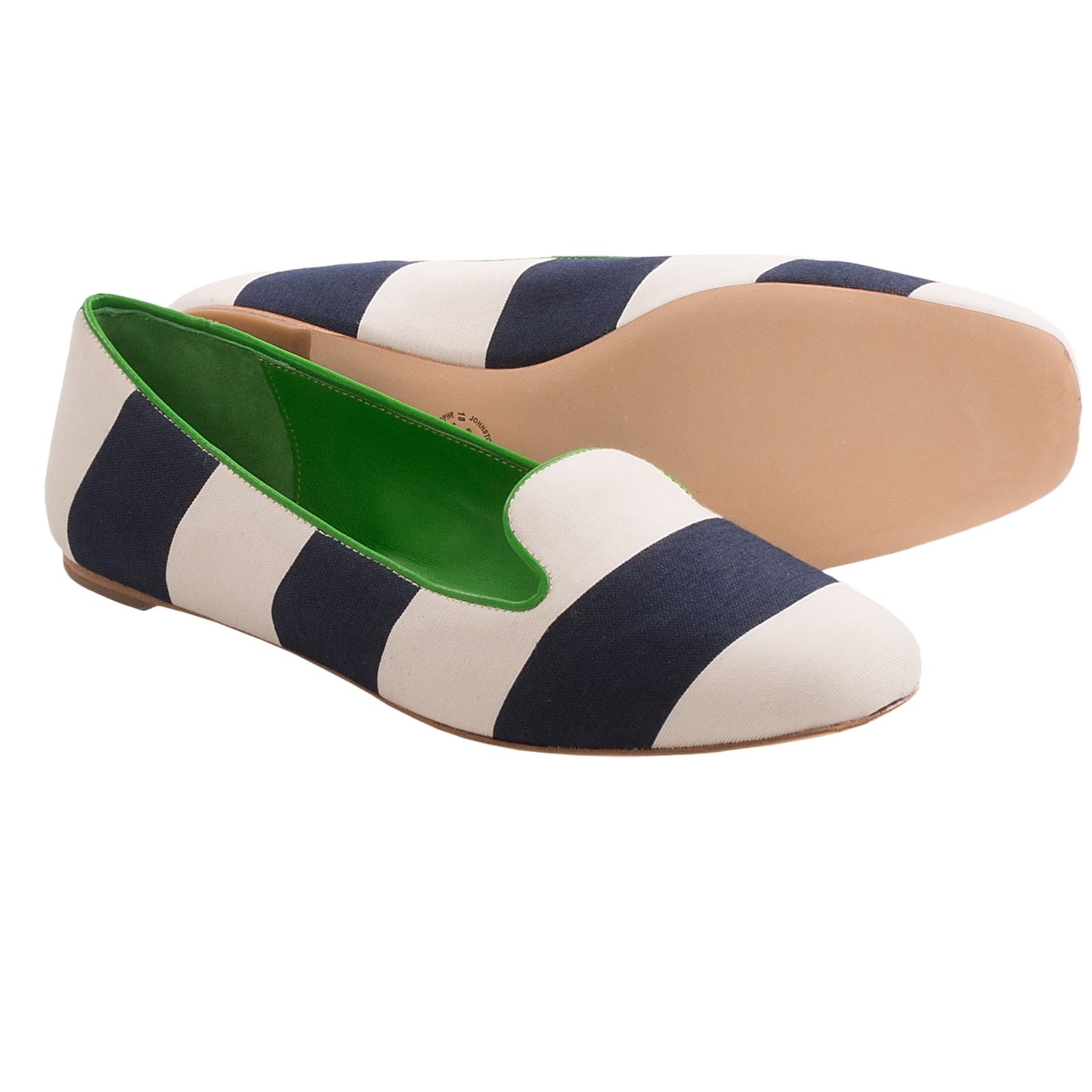 johnston-and-murphy-riley-awning-stripe-slippers-for-women-in-blue ...