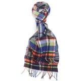 Johnstons of Elgin Bright Buffalo Check Scarf - Woven Lambswool