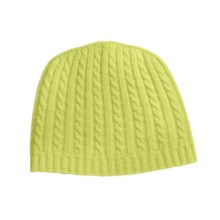 Johnstons of Elgin Cable-Knit Cashmere Cap (For Women) in Soda - Closeouts