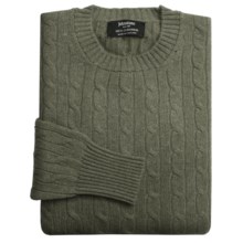 Johnstons of Elgin Cable-Knit Sweater - Cashmere (For Men) in Sage - Closeouts