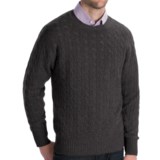 Johnstons of Elgin Cashmere Sweater - Cable Knit (For Men)