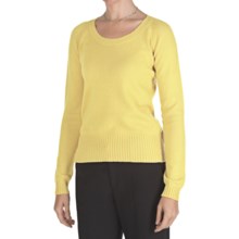 Johnstons of Elgin Cashmere Sweater - Round Neck (For Women) in Primrose - Closeouts