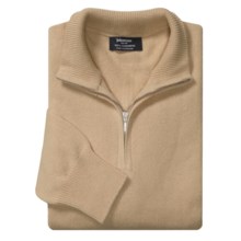 Johnstons of Elgin Cashmere Sweater - Zip Neck (For Men in Natural - Closeouts