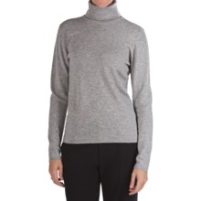 Johnstons of Elgin Classic Cashmere Turtleneck Sweater - 21-Gauge  (For Women) in Brume - Closeouts
