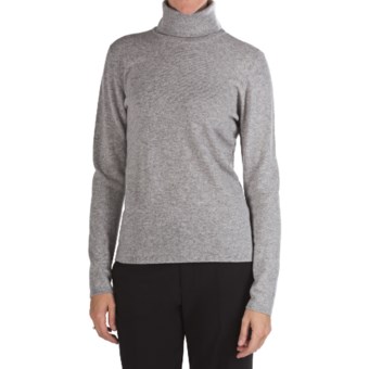 Johnstons of Elgin Classic Cashmere Turtleneck Sweater - 21-Gauge  (For Women) in Brume
