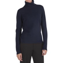 Johnstons of Elgin Classic Cashmere Turtleneck Sweater - 21-Gauge  (For Women) in Nero Navy - Closeouts