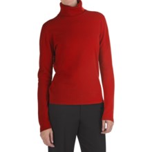 Johnstons of Elgin Classic Cashmere Turtleneck Sweater - 21-Gauge  (For Women) in Ruby - Closeouts