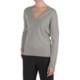 Johnstons of Elgin Classic Cashmere V-Neck Sweater - 21-Gauge (For Women)