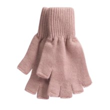 Johnstons of Elgin Fingerless Gloves - Cashmere (For Men and Women) in Peony - Closeouts