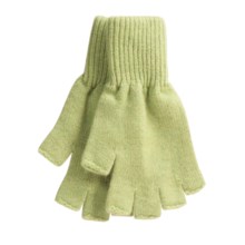 Johnstons of Elgin Fingerless Gloves - Cashmere (For Men and Women) in Sherbert - Closeouts