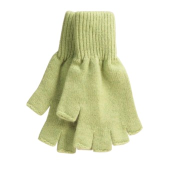 Johnstons of Elgin Fingerless Gloves - Cashmere (For Men and Women) in Sherbert