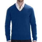 Johnstons of Elgin Lightweight Cashmere Sweater - V-Neck (For Men)