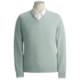 Johnstons of Elgin Midweight Cashmere Sweater - V-Neck (For Men)