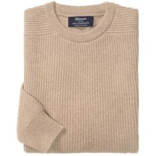 Johnstons of Elgin Ribbed Lambswool Sweater (For Men) in Oatmeal - Closeouts