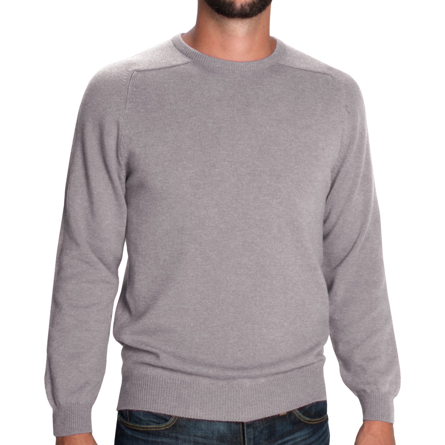 Johnstons of Elgin Scottish Cashmere Sweater (For Men) in Silver